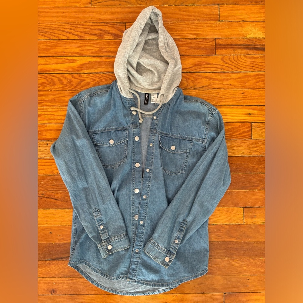 H&M Denim Hooded Shacket